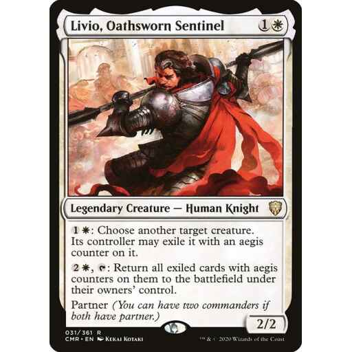 Commander Legends - 31 - Livio, Oathsworn Sentinel - Rare - W - Non-foil