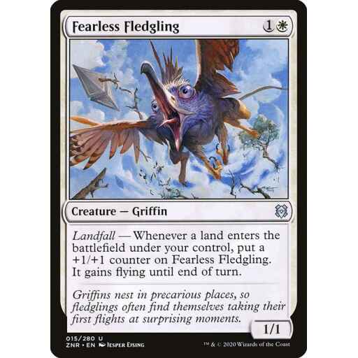 Zendikar Rising - 15 - Fearless Fledgling - Uncommon - W - Non-foil