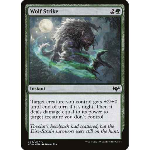 Innistrad: Crimson Vow - 228 - Wolf Strike - Common - G - Non-foil