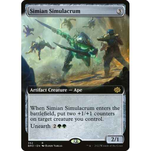 The Brothers' War - 352 - Simian Simulacrum - Rare - C - Foil