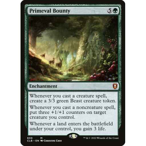 Commander Legends: Battle for Baldur's Gate - 830 - Primeval Bounty - Mythic - G - Non-foil