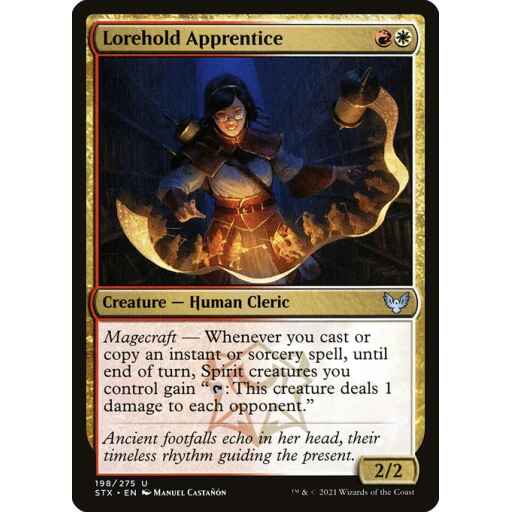 Strixhaven: School of Mages - 198 - Lorehold Apprentice - Uncommon - WR - Non-foil
