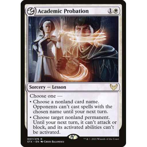 Strixhaven: School of Mages - 7 - Academic Probation - Rare - W - Non-foil