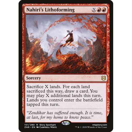 Zendikar Rising - 151 - Nahiri's Lithoforming - Rare - R - Non-foil