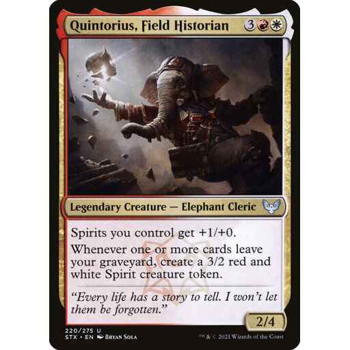 Strixhaven: School of Mages - 220 - Quintorius, Field Historian - Uncommon - WR - Non-foil