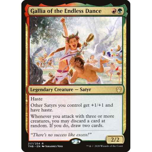 Theros Beyond Death - 217 - Gallia of the Endless Dance - Rare - RG - Non-foil