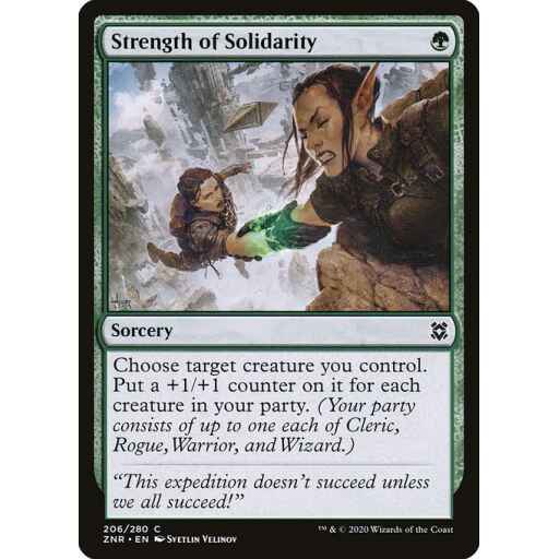 Zendikar Rising - 206 - Strength of Solidarity - Common - G - Non-foil