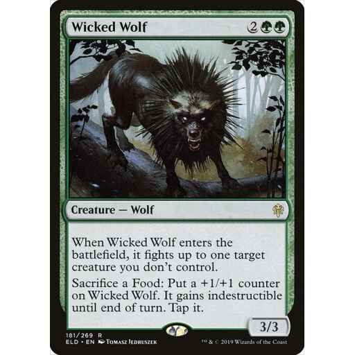 Throne of Eldraine - 181 - Wicked Wolf - Rare - G - Non-foil