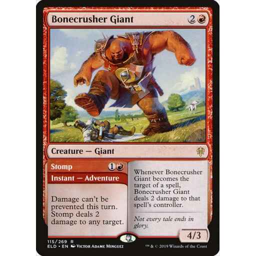 Throne of Eldraine - 115 - Bonecrusher Giant // Stomp - Rare - R - Non-foil