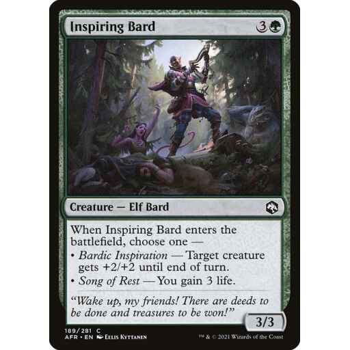 Adventures in the Forgotten Realms - 189 - Inspiring Bard - Common - G - Non-foil