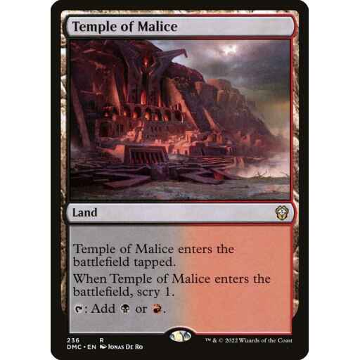 Dominaria United Commander - 236 - Temple of Malice - Rare - C - Non-foil