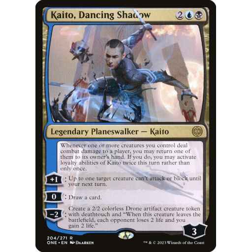 Phyrexia: All Will Be One - 204 - Kaito, Dancing Shadow - Rare - UB - Non-foil