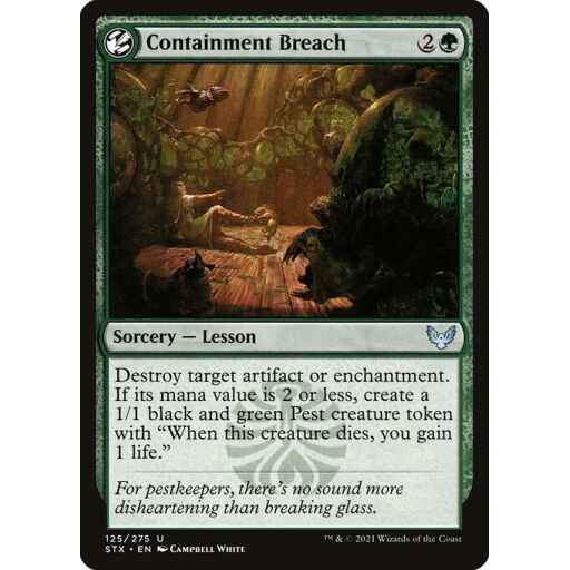 Strixhaven: School of Mages - 125 - Containment Breach - Uncommon - G - Non-foil