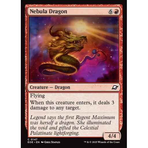 Edge of Eternities - 147 - Nebula Dragon - Common - R - Foil
