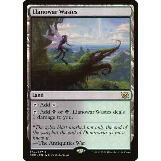 The Brothers' War - 264 - Llanowar Wastes - Rare - C - Non-foil