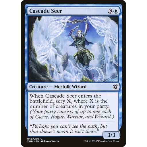 Zendikar Rising - 48 - Cascade Seer - Common - U - Non-foil