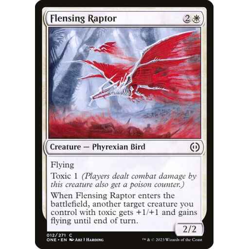 Phyrexia: All Will Be One - 12 - Flensing Raptor - Common - W - Foil