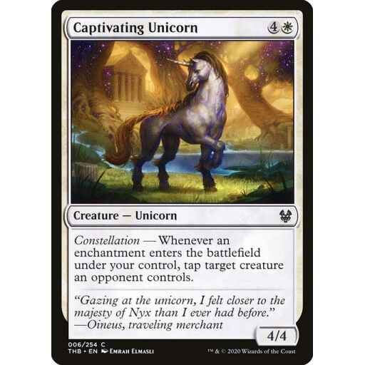 Theros Beyond Death - 6 - Captivating Unicorn - Common - W - Non-foil