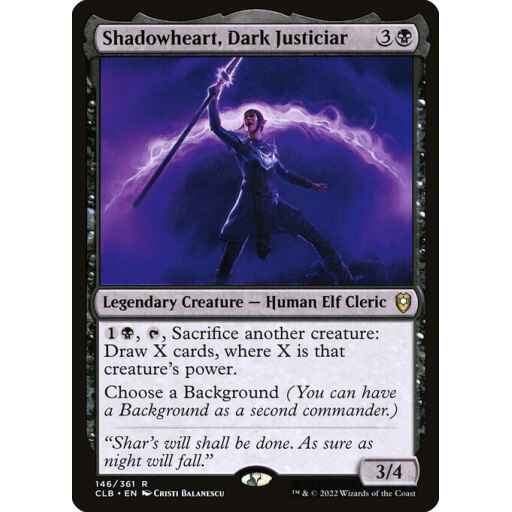 Commander Legends: Battle for Baldur's Gate - 146 - Shadowheart, Dark Justiciar - Rare - B - Non-foil