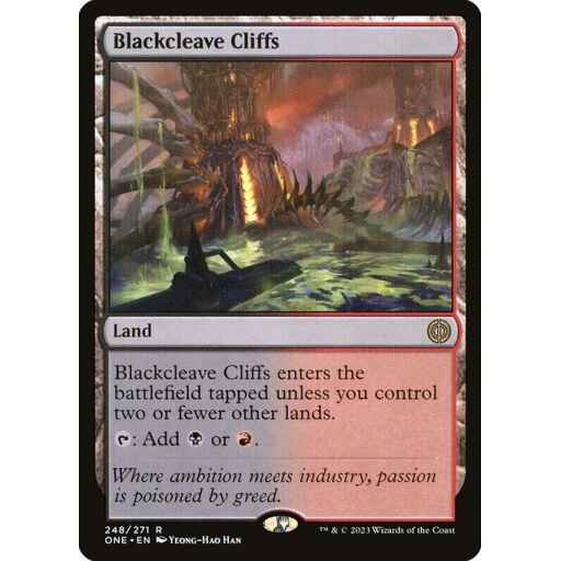 Phyrexia: All Will Be One - 248 - Blackcleave Cliffs - Rare - C - Non-foil
