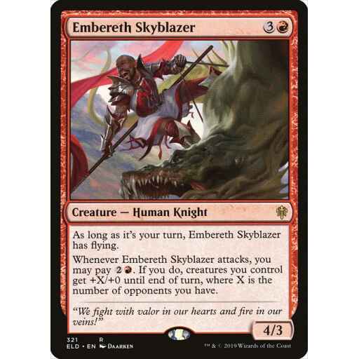Throne of Eldraine - 321 - Embereth Skyblazer - Rare - R - Non-foil