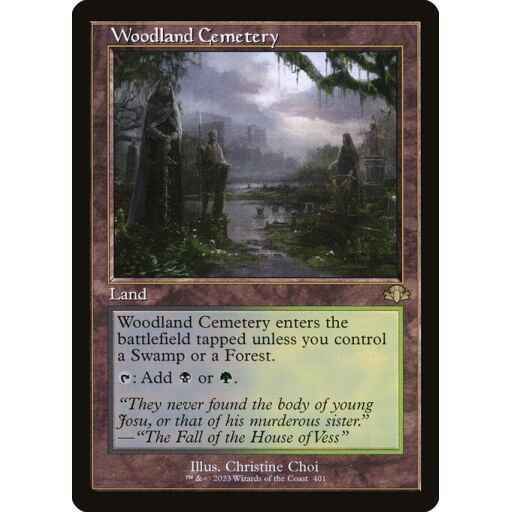 Dominaria Remastered - 401 - Woodland Cemetery - Rare - C - Non-foil