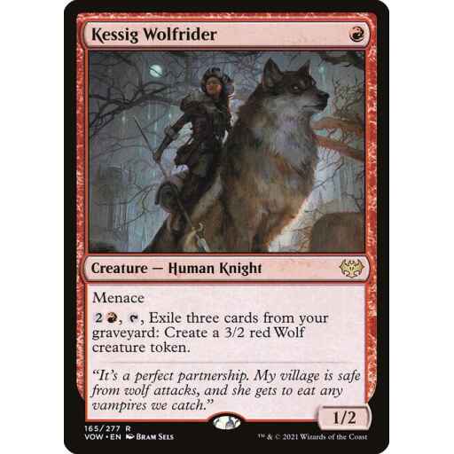 Innistrad: Crimson Vow - 165 - Kessig Wolfrider - Rare - R - Non-foil