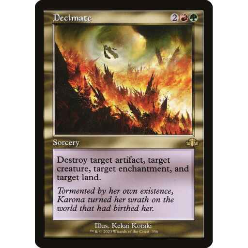 Dominaria Remastered - 356 - Decimate - Rare - RG - Non-foil