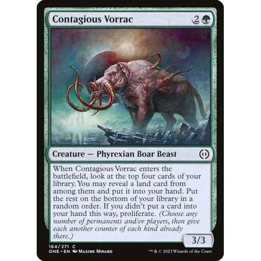 Phyrexia: All Will Be One - 164 - Contagious Vorrac - Common - G - Foil
