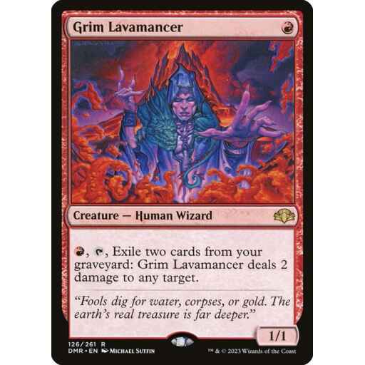 Dominaria Remastered - 126 - Grim Lavamancer - Rare - R - Non-foil