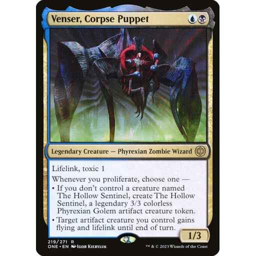 Phyrexia: All Will Be One - 219 - Venser, Corpse Puppet - Rare - UB - Non-foil