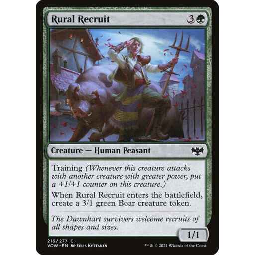 Innistrad: Crimson Vow - 216 - Rural Recruit - Common - G - Non-foil
