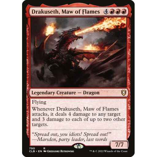 Commander Legends: Battle for Baldur's Gate - 790 - Drakuseth, Maw of Flames - Rare - R - Non-foil