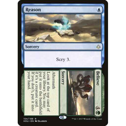 Hour of Devastation - 154 - Reason // Believe - Rare - UG - Non-foil