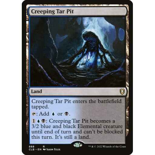 Commander Legends: Battle for Baldur's Gate - 888 - Creeping Tar Pit - Rare - C - Non-foil