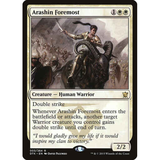 Dragons of Tarkir - 3 - Arashin Foremost - Rare - W - Non-foil