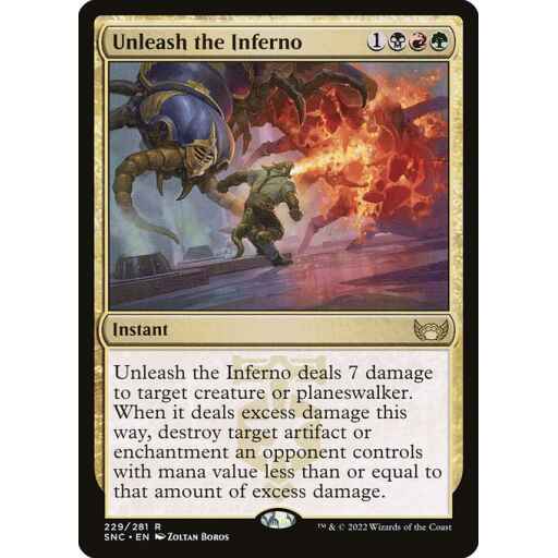 Streets of New Capenna - 229 - Unleash the Inferno - Rare - Multi - Non-foil