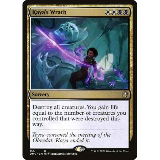 Dominaria United Commander - 155 - Kaya's Wrath - Rare - WB - Non-foil