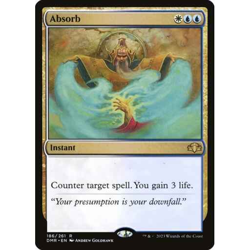 Dominaria Remastered - 186 - Absorb - Rare - WU - Non-foil