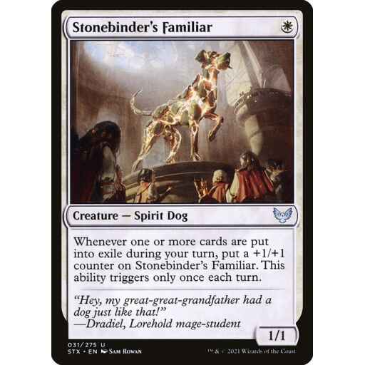 Strixhaven: School of Mages - 31 - Stonebinder's Familiar - Uncommon - W - Non-foil