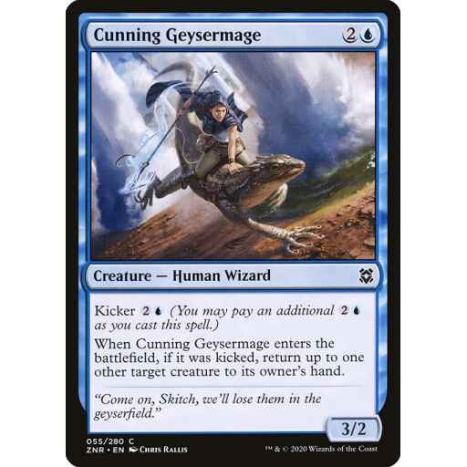 Zendikar Rising - 55 - Cunning Geysermage - Common - U - Non-foil