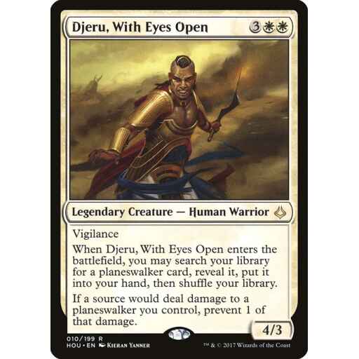 Hour of Devastation - 10 - Djeru, With Eyes Open - Rare - W - Non-foil
