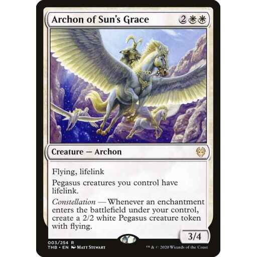 Theros Beyond Death - 3 - Archon of Sun's Grace - Rare - W - Non-foil
