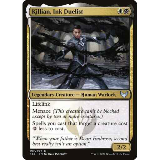 Strixhaven: School of Mages - 197 - Killian, Ink Duelist - Uncommon - WB - Non-foil