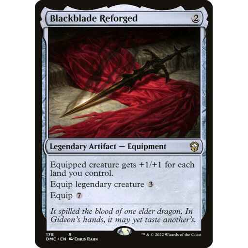 Dominaria United Commander - 178 - Blackblade Reforged - Rare - C - Non-foil