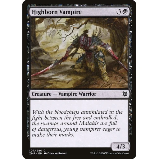 Zendikar Rising - 107 - Highborn Vampire - Common - B - Non-foil