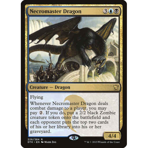 Dragons of Tarkir - 226 - Necromaster Dragon - Rare - UB - Non-foil