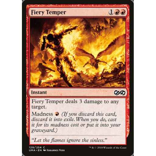 Ultimate Masters - 129 - Fiery Temper - Common - R - Non-foil