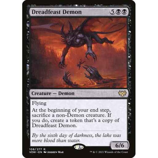 Innistrad: Crimson Vow - 108 - Dreadfeast Demon - Rare - B - Non-foil