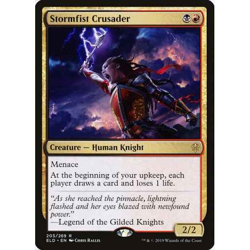 Throne of Eldraine - 203 - Stormfist Crusader - Rare - BR - Non-foil